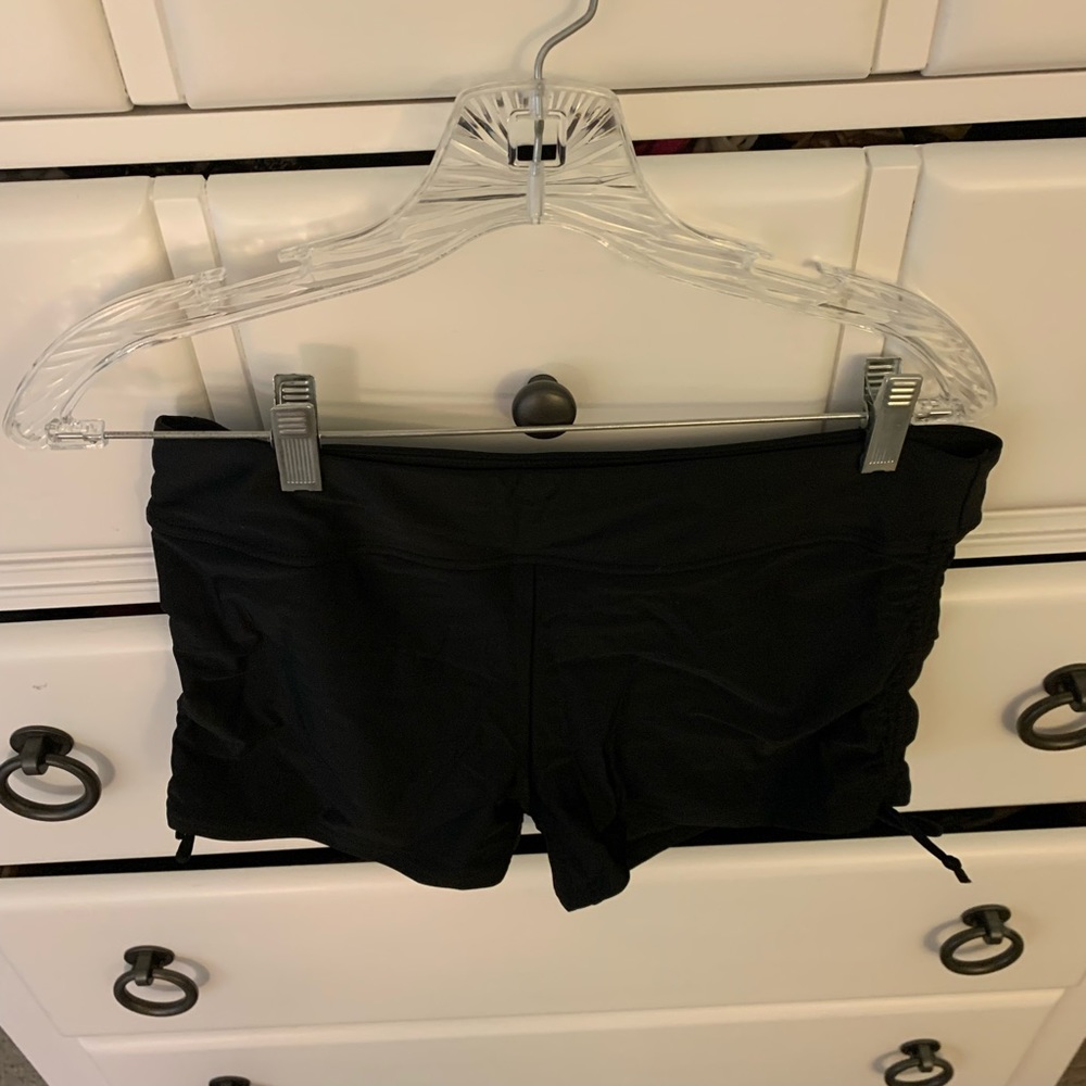 Size large side drawstrings bikini swim shorts!
